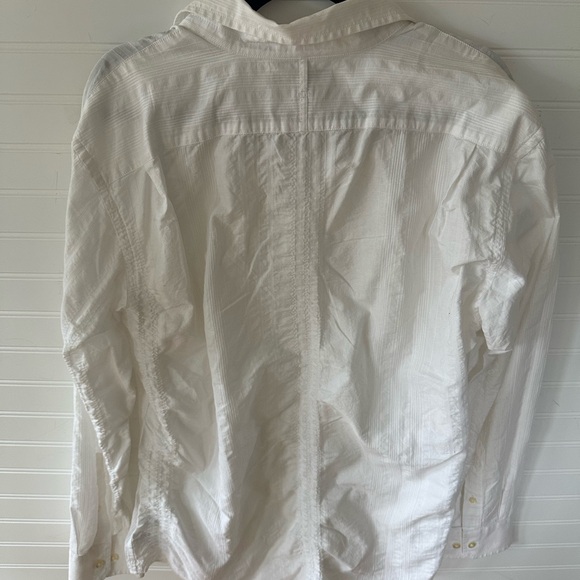 Banana Republic New With Tags White Mens Textured Button Up Size Large - Picture 5 of 5